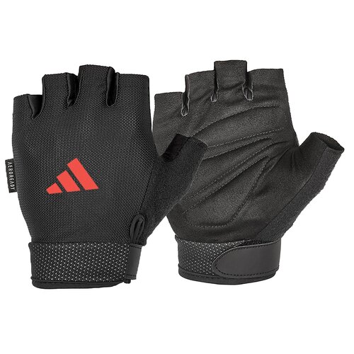 Rękawice treningowe ADIDAS Essential Adjustable (rozmiar M) Czarno-czerwony