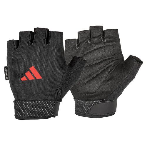 Rękawice treningowe ADIDAS Essential Adjustable (rozmiar L) Czarno-czerwony