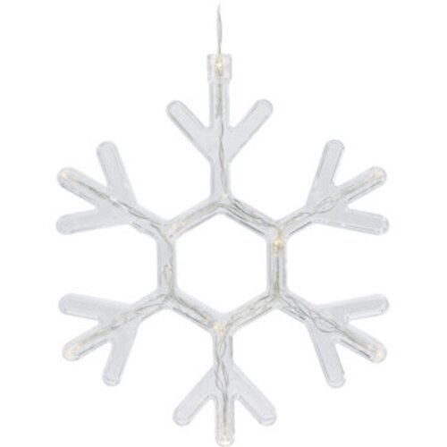 Dekoracja świetlna na okno CHRISTMAS DECORATION Płatek śniegu 9 LED