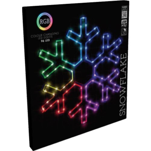 Płatek śniegu CHRISTMAS DECORATION Wiszący 90 LED RGB