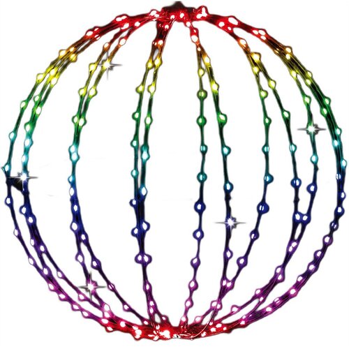 Kula dekoracyjna CHRISTMAS DECORATION RGB 168 Led 40 cm