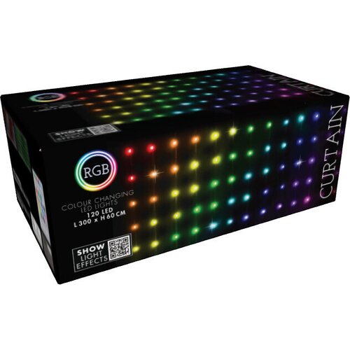 Lampki choinkowe LED CHRISTMAS DECORATION Kurtyna RGB 3 m sieciowe