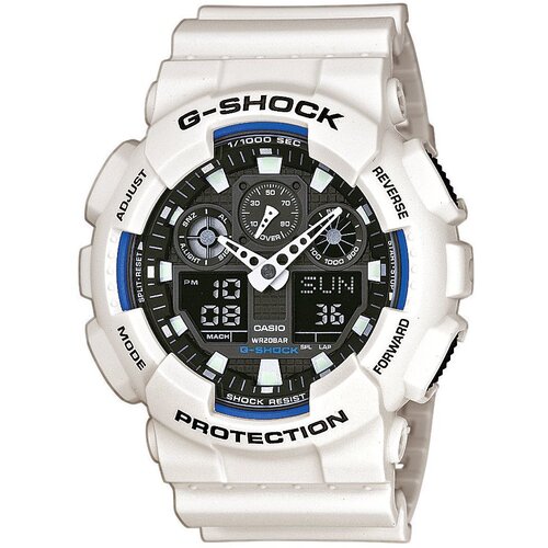 Zegarek sportowy CASIO G-Shock Original GA-100B-7AER Biały