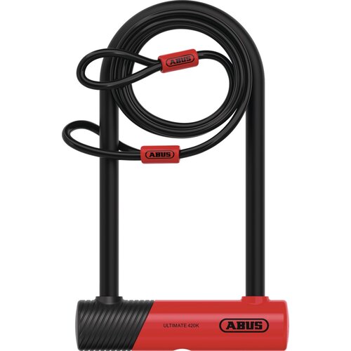 Zapięcie rowerowe ABUS 420K/170HB230 + USH + Cobra 10/120 U-lock Czerwony