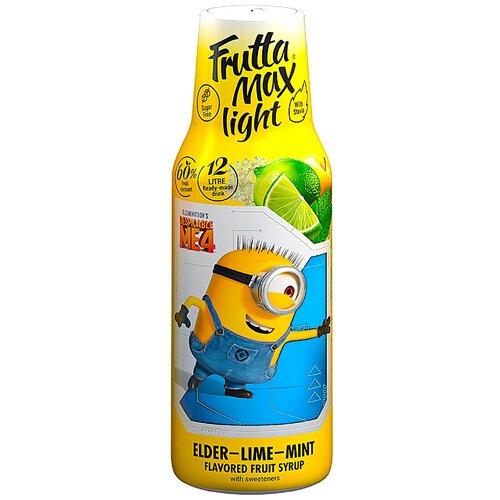Syrop do saturatorów FRUTTAMAX Limonka Mieta Bez Light Minionki 500 ml