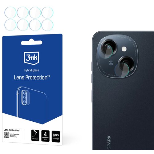 Szkło hybrydowe na obiektyw 3MK Lens Protection do Tecno Spark Go 1/Go 1S/Pop 9