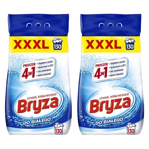 Proszek do prania BRYZA 4w1 White 2 x 8.45 kg