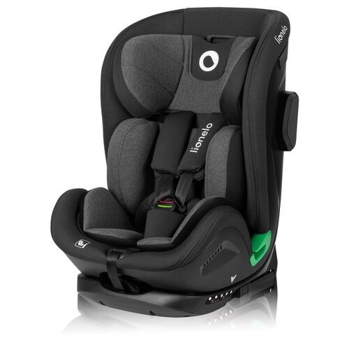 Fotelik samochodowy LIONELO Harper i-Size 76-150 cm (9-36 kg) Czarno-szary