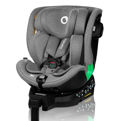 Fotelik samochodowy LIONELO Harmony i-Size 40-150 cm (0-36 kg) Szary