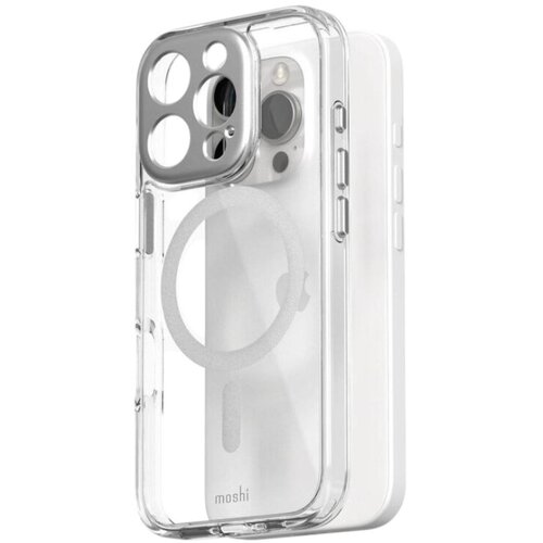 Etui MOSHI iGlaze MagSafe do Apple iPhone 16 Pro Przezroczysto-srebrny