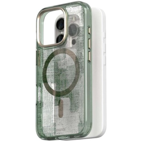 Etui MOSHI iGlaze MagSafe do Apple iPhone 16 Pro Przezroczysto-zielony