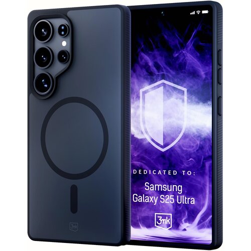 Etui 3MK Smoke MagCase do Samsung Galaxy S25 Ultra Czarny transparentny