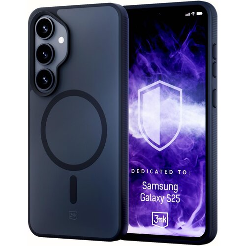 Etui 3MK Smoke MagCase do Samsung Galaxy S25 Czarny transparentny