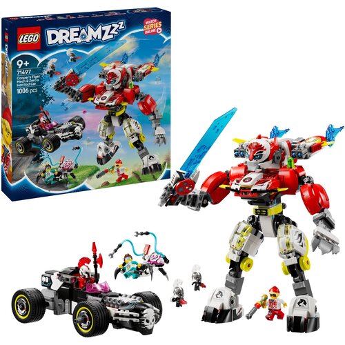 LEGO 71497 DREAMZzz Tygrysi mech Coopera i hot rod Zero