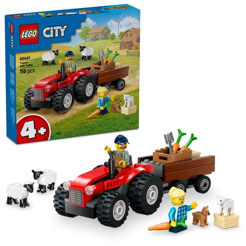 LEGO 60461 City Czerwony traktor z przyczepą i owcą