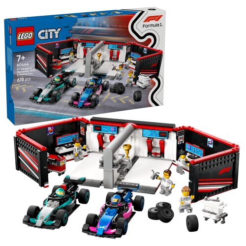 LEGO 60444 City F1 Garaż i bolidy Mercedes-AMG i Alpine