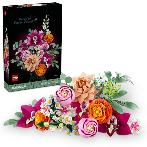 LEGO 10342 ICONS Botanicals Piękny bukiet różowych kwiatów