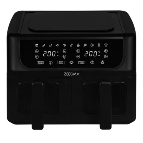 Frytkownica beztłuszczowa ZEEGMA Knapper Dual Air Fryer Czarny