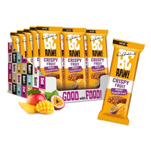 Baton proteinowy BERAW Crispy Fruit Mango-marakuja (15 x 40 g)