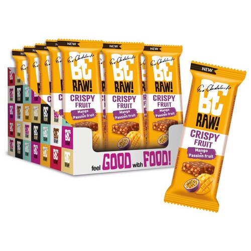 Baton proteinowy BERAW Crispy Fruit Mango-marakuja (15 x 40 g)