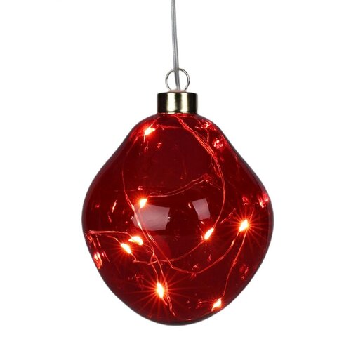 Bombka CHRISTMAS DECORATION Kropla 10 cm Czerwony
