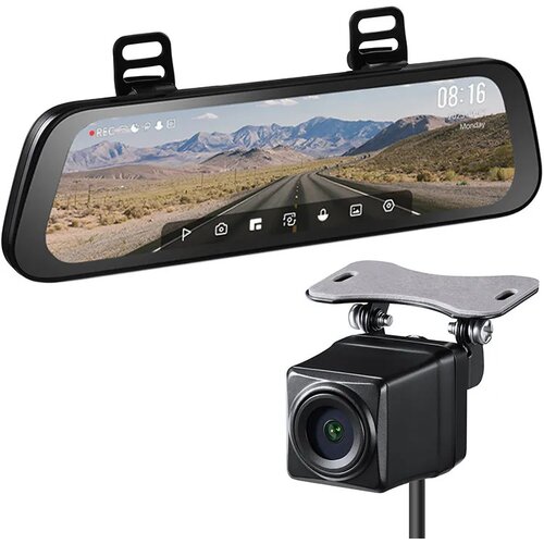 Wideorejestrator 70MAI S500 Czarny + Kamera tylna + Karta pamięci 128 GB
