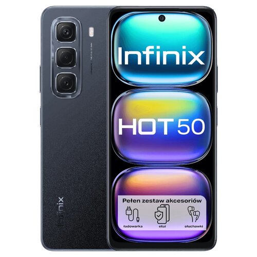 Smartfon INFINIX Hot 50 8/128GB 6.78" 120Hz Czarny