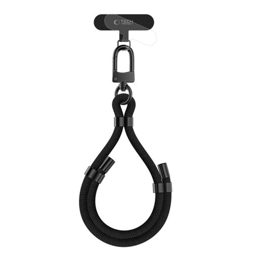 Smycz do telefonu TECH-PROTECT C4S Rope Wrist Strap Czarny