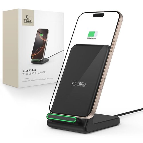 Ładowarka indukcyjna TECH-PROTECT QI15W-A40 Czarny