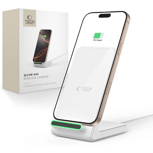 Ładowarka indukcyjna TECH-PROTECT QI15W-A40 Biały
