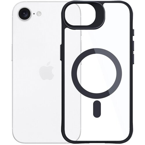 Etui 3MK Satin Armor MagCase do Apple iPhone 16e Przezroczysto-czarny