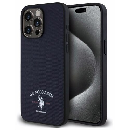 Etui US POLO ASSN Printed DH Logo do Apple iPhone 15 Pro Max Granatowy