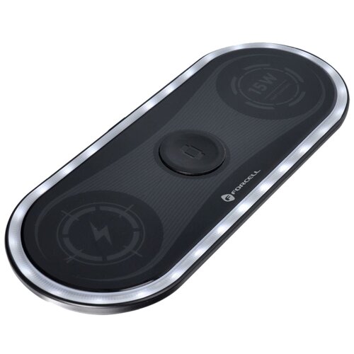 Ładowarka indukcyjna FORCELL F-Energy Ellipse 3w1 15W Czarny