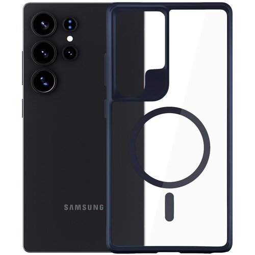 Etui XLINE MagSystem Satin Guardx do Samsung Galaxy S25 Ultra Przezroczysto-czarny