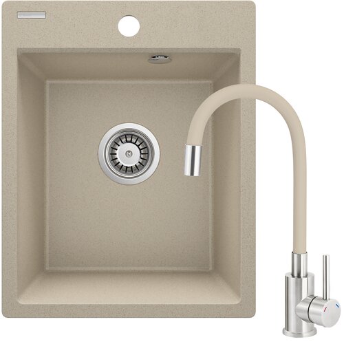 Zlewozmywak DEANTE Corio ZRC P7103 Piaskowy + bateria stojąca