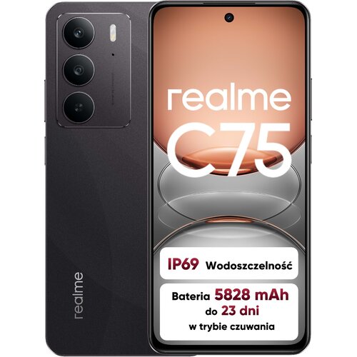 Smartfon REALME C75 8/256GB 6.72" 90Hz Czarny
