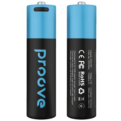 Akumulatorki AA 1600 mAh USB-C PROOVE (2 szt.)