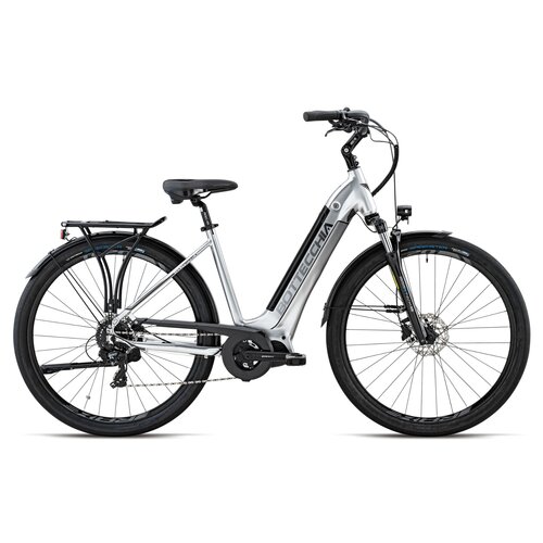 Rower elektryczny BOTTECCHIA Holliwood D19 28 cali Srebrny