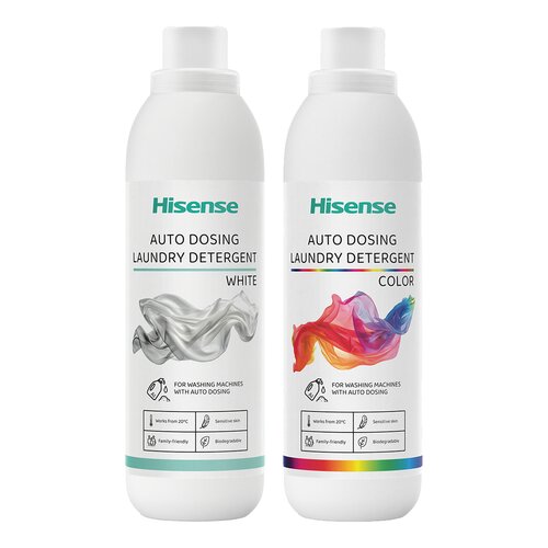 Płyn do prania HISENSE Auto Dosing Biały 950 ml + Płyn do prania HISENSE Auto Dosing Kolor 950 ml