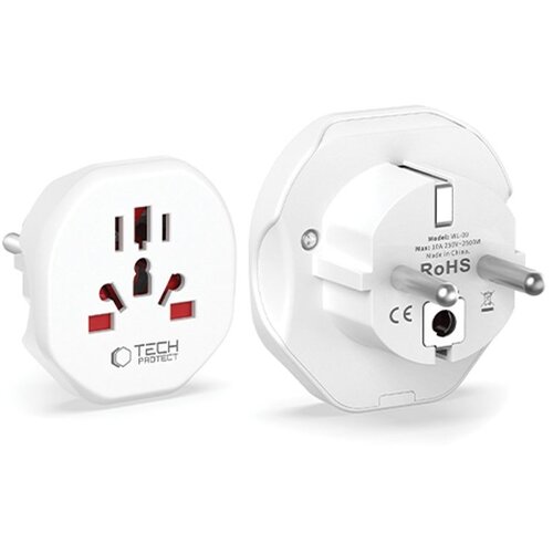 Adapter podróżny TECH-PROTECT Universal Biały