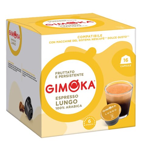Kapsułki GIMOKA Lungo do ekspresu Nescafe Dolce Gusto (16 szt.)