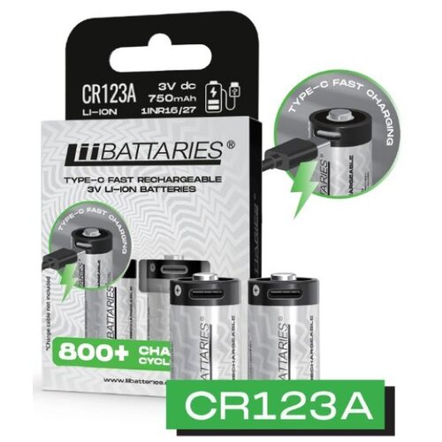 Akumulatorki CR123A 750 mAh LIIBATTARIES LIB510811 (2 szt.)