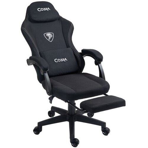 Fotel COBRA Player 5.0 CRF53BK Czarny + podnóżek