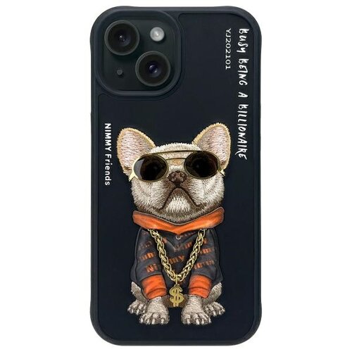 Etui NIMMY Glasses Cool Dog do Apple iPhone 15 Czarny
