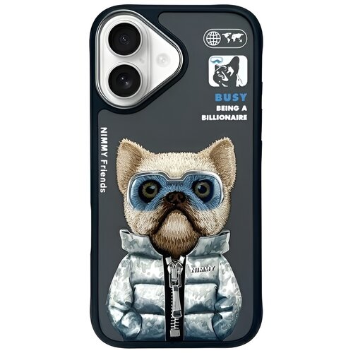 Etui NIMMY Cool&Cute 2.0 Dog do Apple iPhone 16 Czarny
