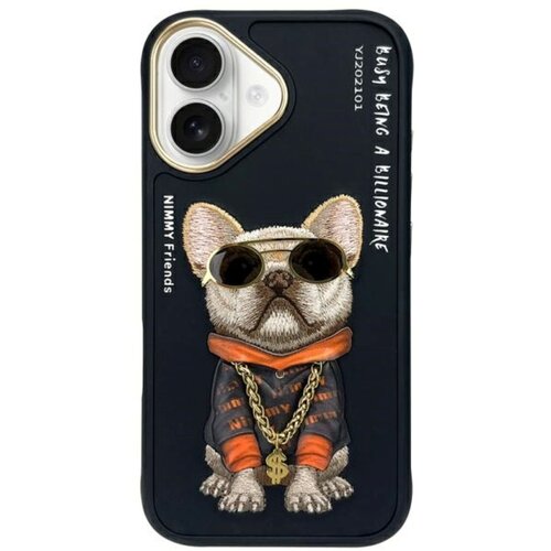 Etui NIMMY Glasses Cool Dog do Apple iPhone 16 Czarny