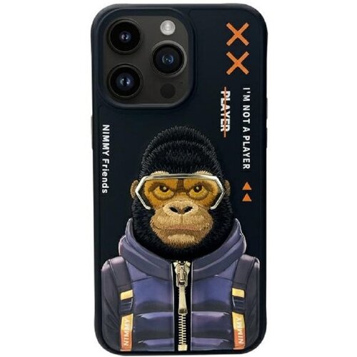 Etui NIMMY Cool&Cute 2.0 Monkey do Apple iPhone 15 Pro Czarny