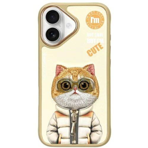 Etui NIMMY Cool&Cute 2.0 Cat do Apple iPhone 16 Khaki