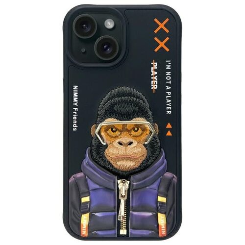 Etui NIMMY Cool&Cute 2.0 Monkey do Apple iPhone 15 Czarny