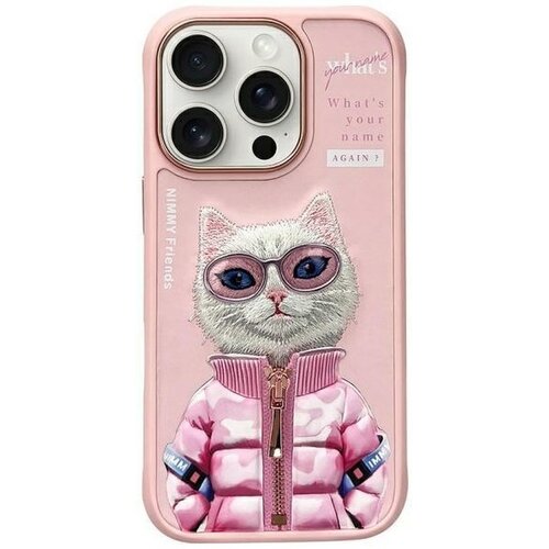 Etui NIMMY Cool&Cute 2.0 Cat do Apple iPhone 16 Pro Różowy